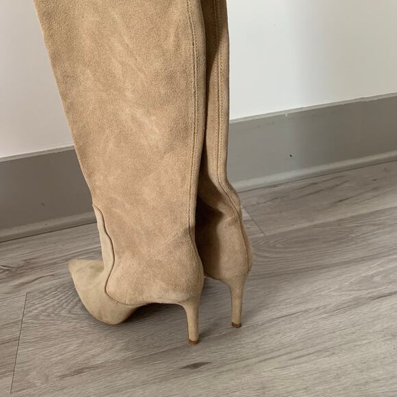 Zara Suede Leather Knee Boots Size 39 - Picture 4 of 7
